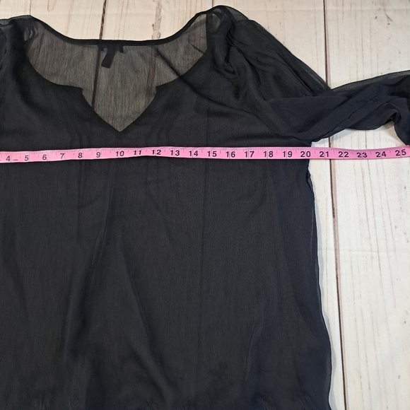 3 FOR 12 SALE Jessica Simpson Black Sheer Women's Blouse Size Medium - Picture 10 of 11